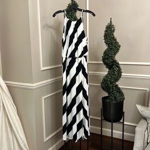 London times black and white dress size 6